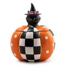 Load image into Gallery viewer, Black Cat Lidded Pumpkin Dish