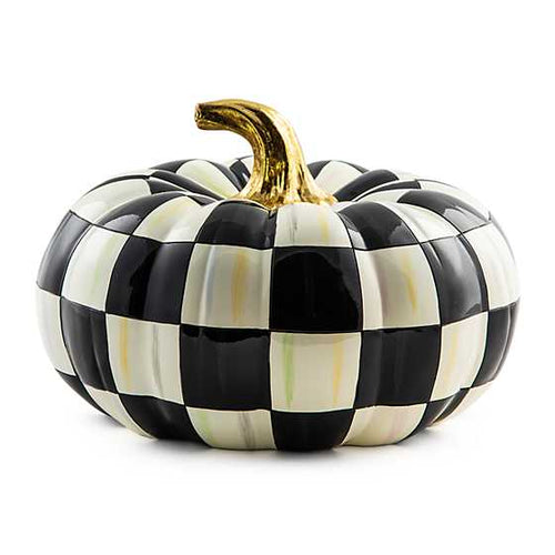 Courtly Check Squashed Glossy Pumpkin - Medium