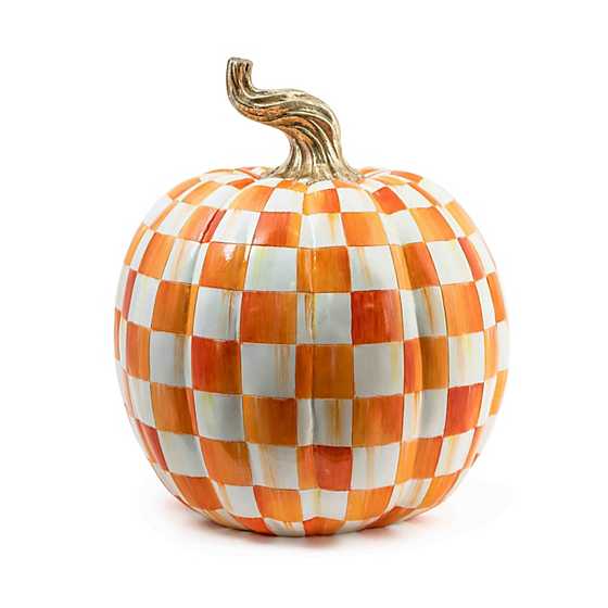 Orange Check Pumpkin - Large