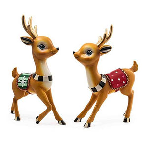 Granny Kitsch Tabletop Deer, Set of 2