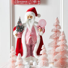 Load image into Gallery viewer, Pink Peppermint Swirl Santa