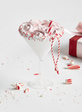 Load image into Gallery viewer, Pink Peppermint Martini Glass Ornament