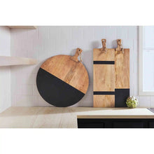 Load image into Gallery viewer, Striped Black Serving Board