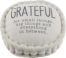 Load image into Gallery viewer, Grateful Round Sentiment Pillow