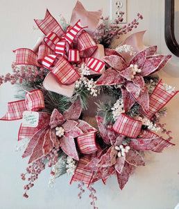Jingle & Mingle Flocked Wreath