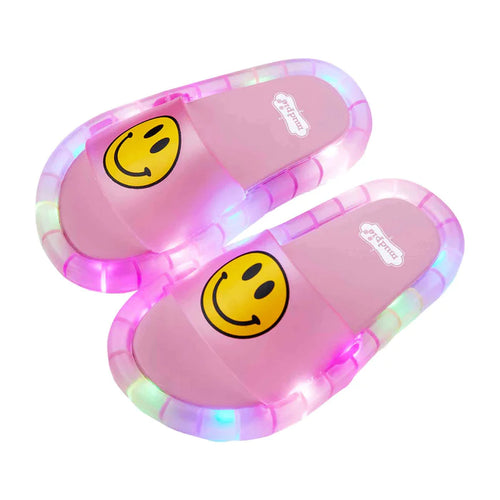 Smiley Light Up Sandals - Pink