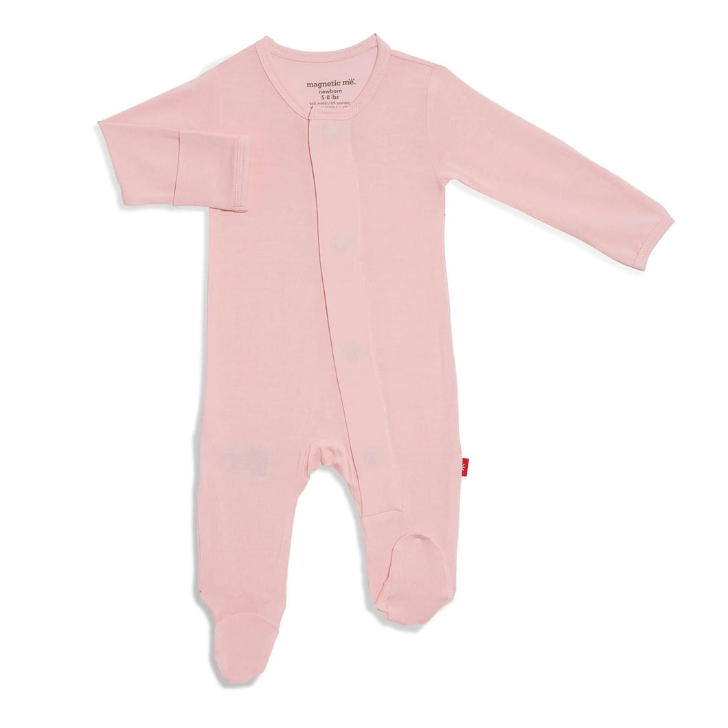 Pink Dogwood Modal Magnetic Footie - 3-6 Month