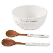 Load image into Gallery viewer, Don&#39;t Stop Be-Leafing Salad Bowl Set