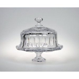 Shannon Crystal Stratford Footed Cake Plate