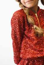 Load image into Gallery viewer, Red Sequin Jacket