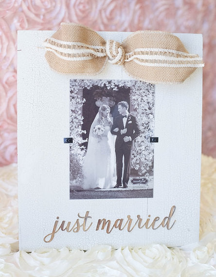 Just Married Picture Frame