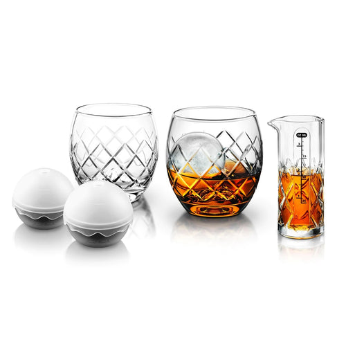 Final Touch 5pc Whiskey Rock Glass Set